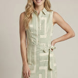 The Jessie Geometric Wrap Front Dress
