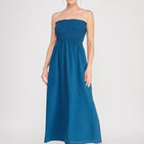 The Cameron Strapless Smocked Dress