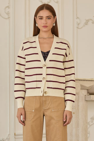 the Elise Striped Cardigan