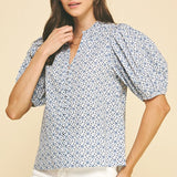 The Tilda Blue Floral Blouse