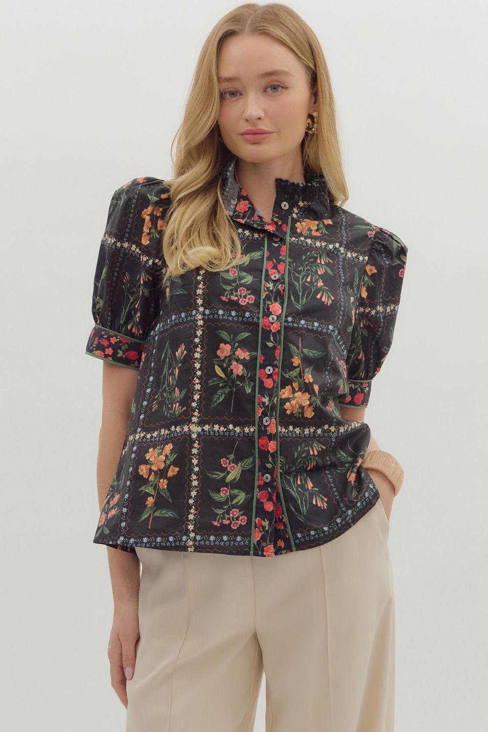 the Katie Floral Blouse