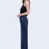 Super High Rise Dark Wash Wide Leg Jeans - Vervet Denim - B6