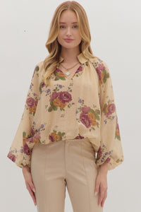 The Quinn - Ecru Bubble Top