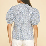 The Tilda Blue Floral Blouse