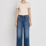High Rise Full length dark wash loose jeans - Flying Monkey - A2