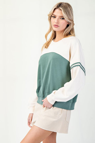 the Varsity green sweatshirt