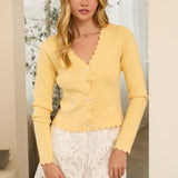 The Lani - Butter Yellow Bow Sweater