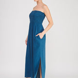The Cameron Strapless Smocked Dress