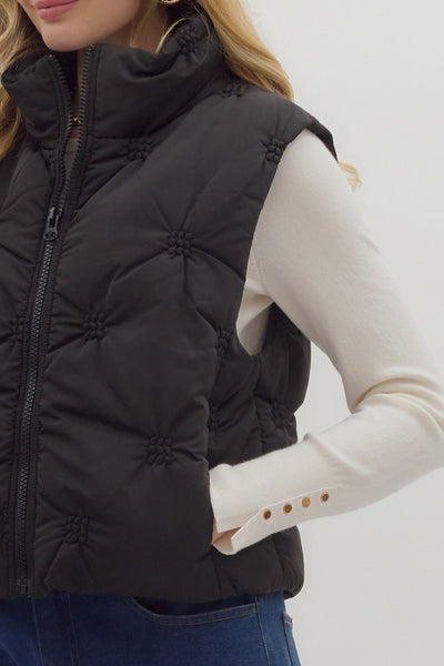 the Dana - Black Puffer Vest