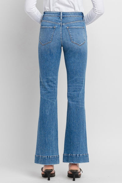 High Rise Flare Trouser Jeans - Vervet Denim   H1