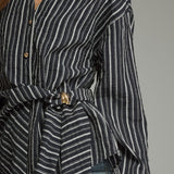The Naomi Side Tie Stripe Blouse