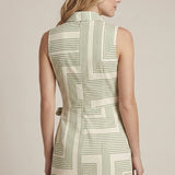 The Jessie Geometric Wrap Front Dress