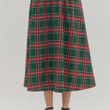 the Greta - Green Plaid Skirt