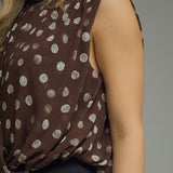 The Imogen Polka Dot Sleeveless Blouse