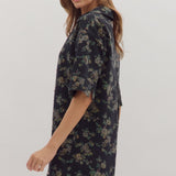 the Jenny Floral Denim Dress
