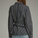 The Naomi Side Tie Stripe Blouse