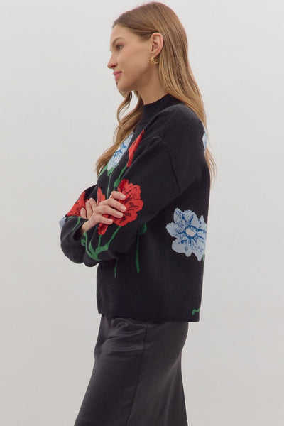 the Emily Floral Printed Sweater