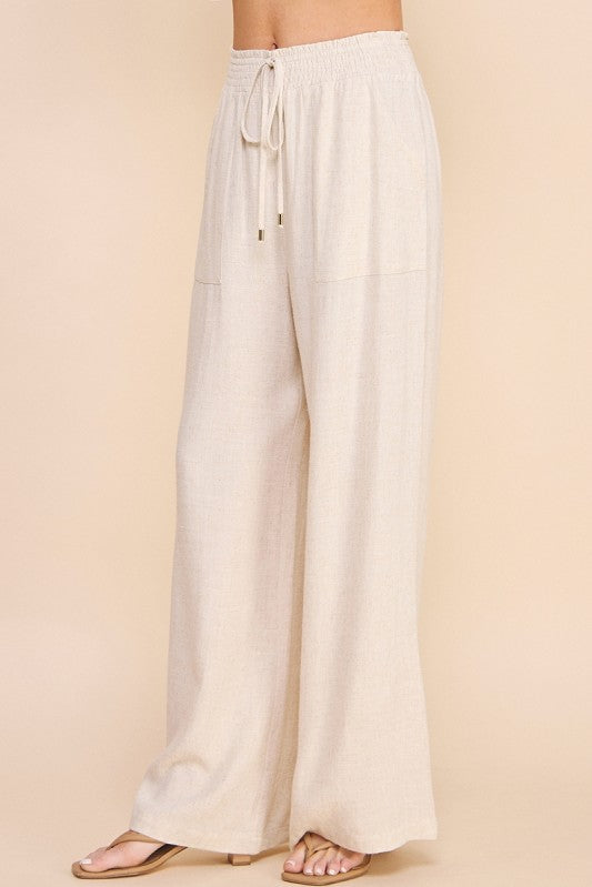 The Mel Natural Linen Pants