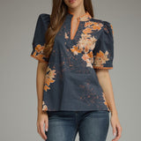 The Midnight Floral Blouse