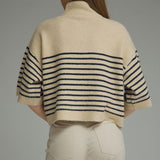 The Rumi Striped Short Sleeve Sweater