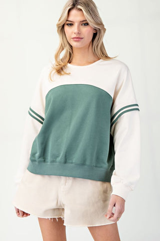 the Varsity green sweatshirt