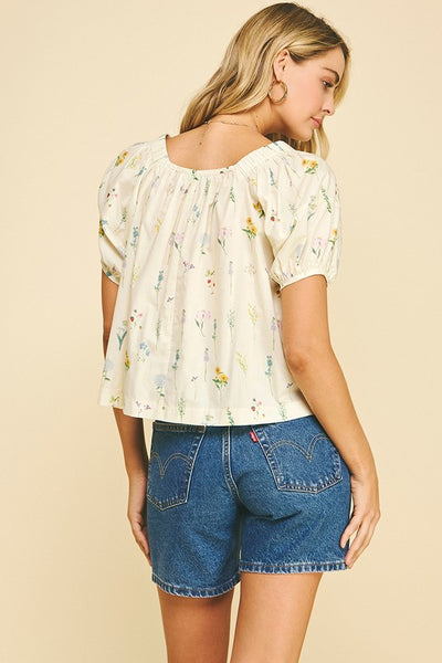 the Cassia floral cotton blouse