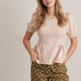 The Quinn Peplum Top - 3 colors