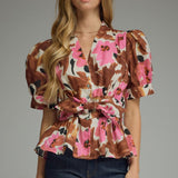 The Annalise Tie Front Blouse