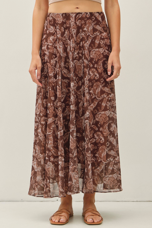 The Lucinda Paisley Maxi Skirt