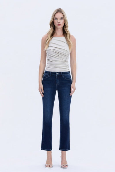 Mid Rise Slim Straight Jeans - Vervet Denim - H5