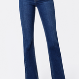 High Rise Trouser Cuff Creased Bootcut Denim - Flying Monkey Jeans - D4