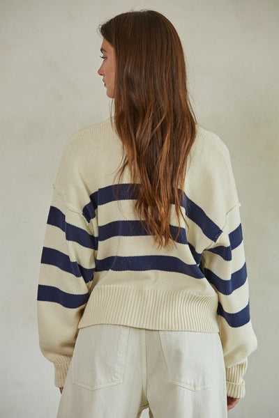 Nantucket Striped Cardigan