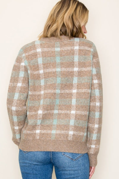 the Leah Plaid Cardigan