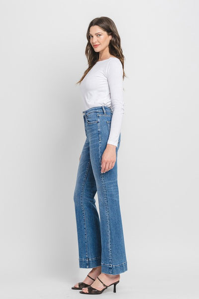 High Rise Flare Trouser Jeans - Vervet Denim   H1