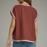 The Jessica Stripe Trim Top