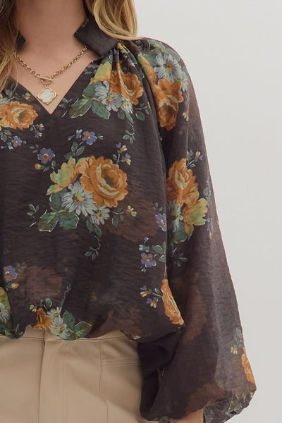 The Quinn - Brown Bubble Top