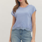 The Cassandra Lace Trim Top