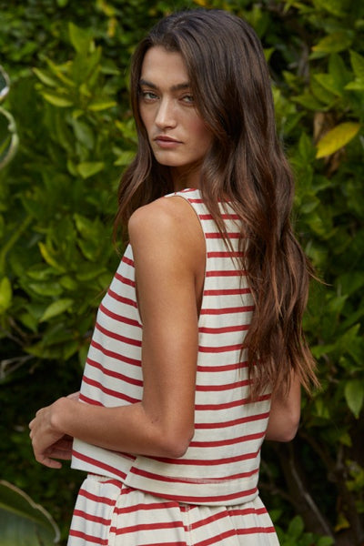 The Newport Red Stripe Top