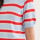 The Birch Stripe Short Sleeve Knit Top