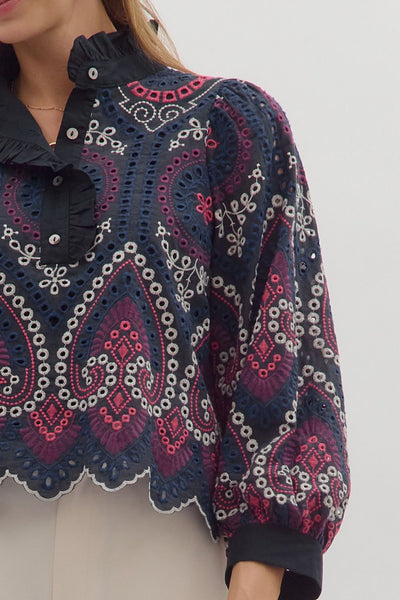 the Maisie Eyelet Blouse
