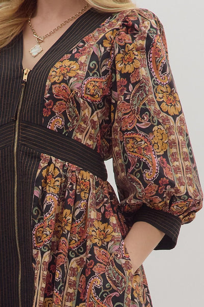 the Shanna Fall Zipper Dress