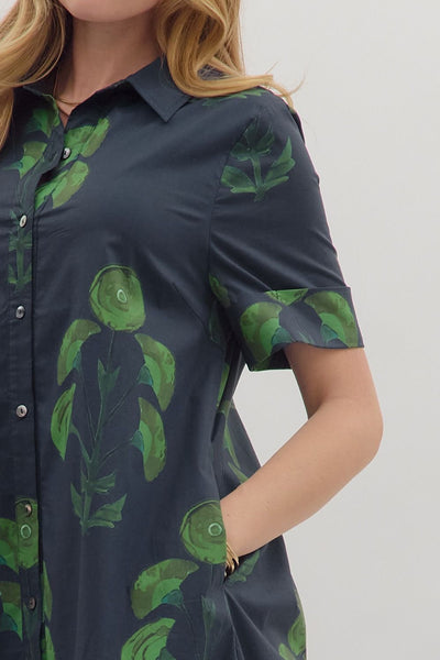 the Buffy Navy Midi Dress