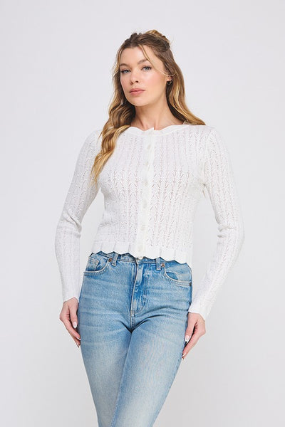 the Logan - white cardigan