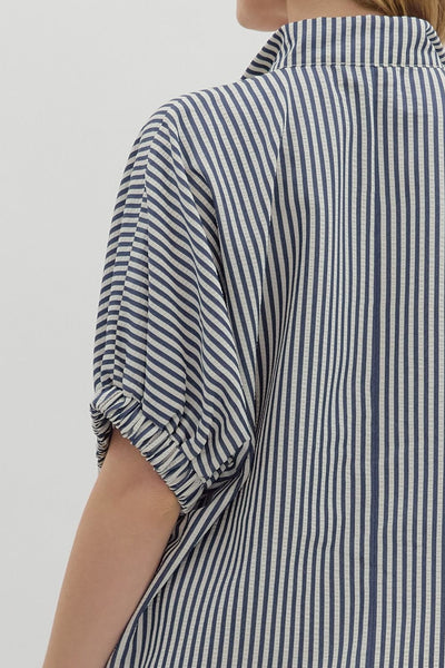 the Ethel - Navy Stripe top