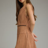 The Casey Faux Suede Dress