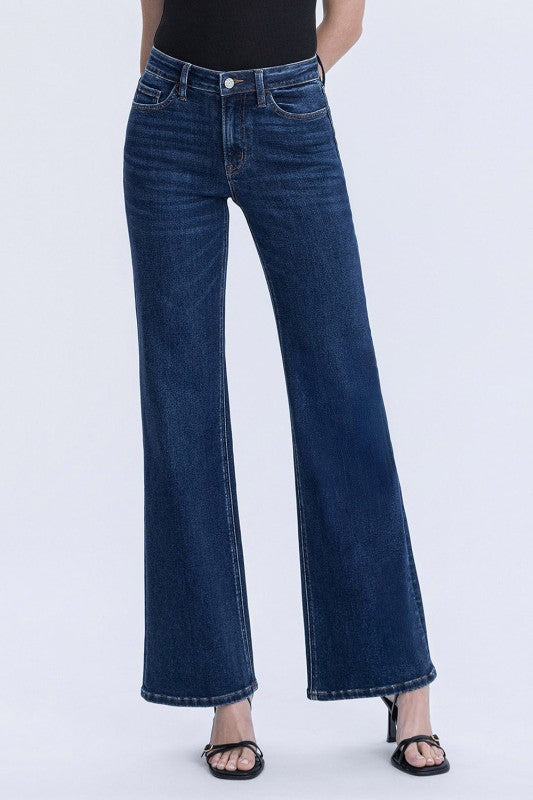 High Rise Vintage Flare Jeans - Vervet Denim   H8