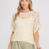 The Scottie Open Weave Sparkle Sweater