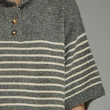The Rumi Striped Short Sleeve Sweater