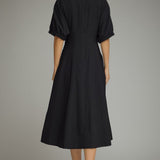 The Sofia Solid Midi Dress