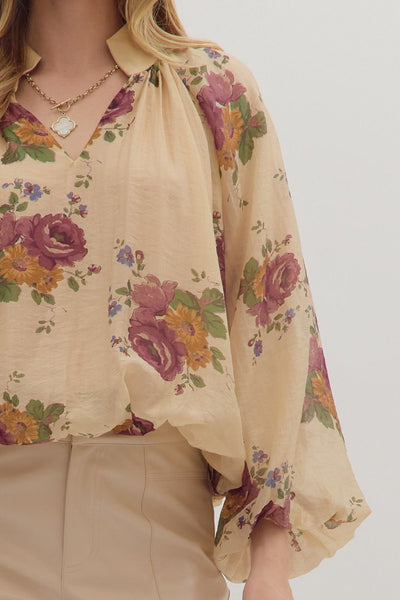 The Quinn - Ecru Bubble Top